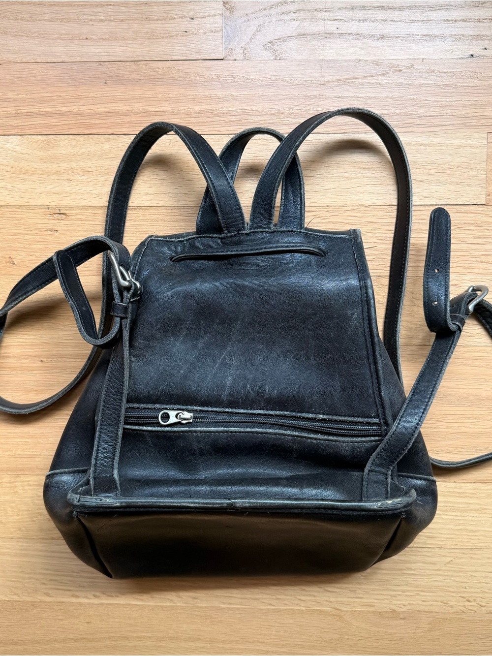 Coach Black Leather Women's Backpack Purse - Picture 3 of 4